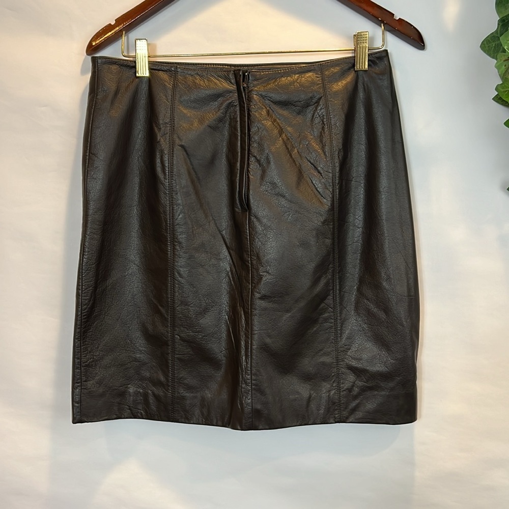 Reflections Images of You Black Leather Skirt Size 12 - Picture 6 of 6